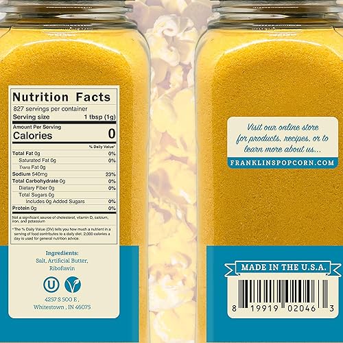 Miniatura 4 de Franklin's Gourmet Popcorn - Paquetes de noche de película - Whirley Popper, 13.5 onzas de granos de maíz clásicos, 8 onzas de sal saborizada a