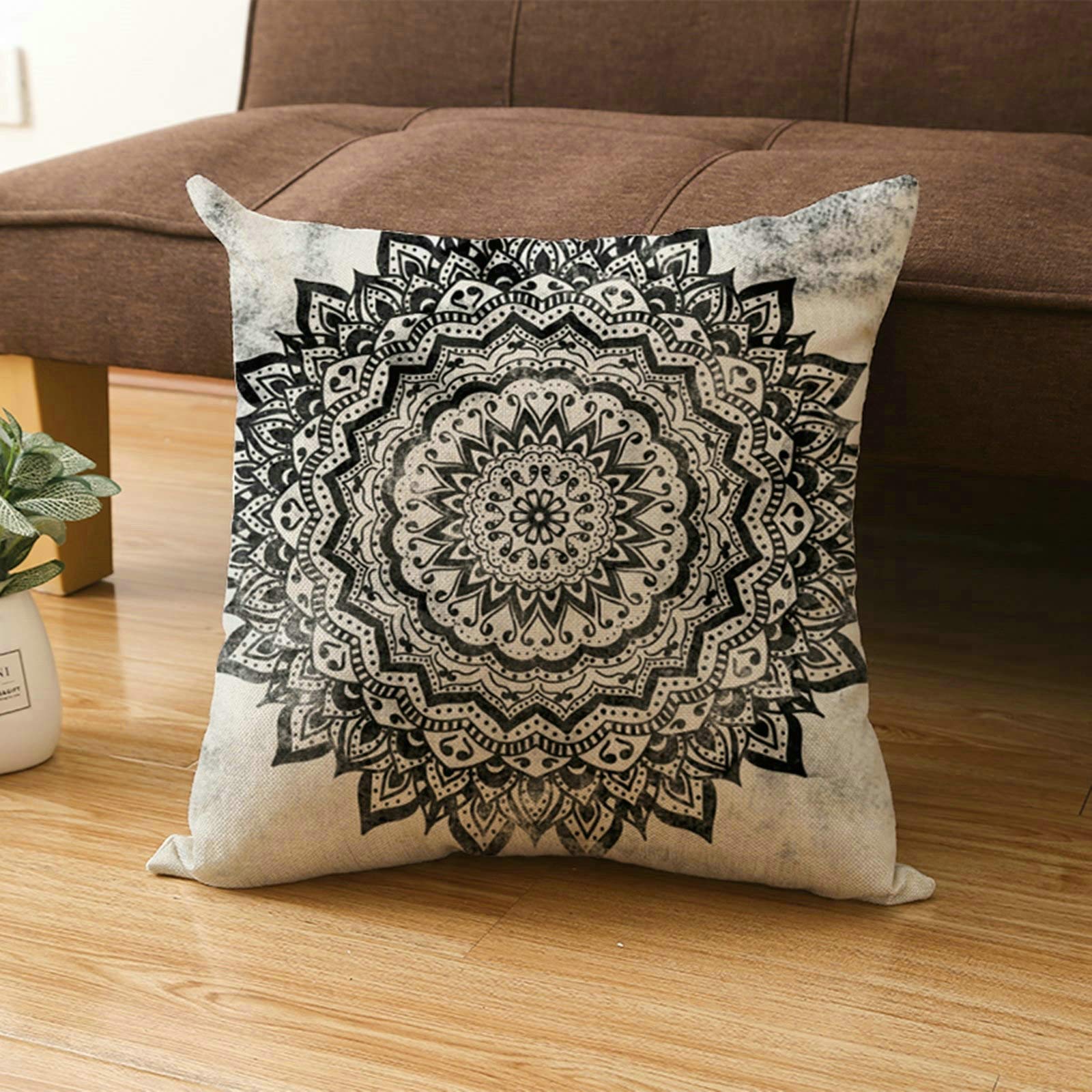 Zestaw 6 poszewki na poduszkę dekoracyjną,Prostokątna poszewka na poduszkę 50X50CM Mandala Wzór