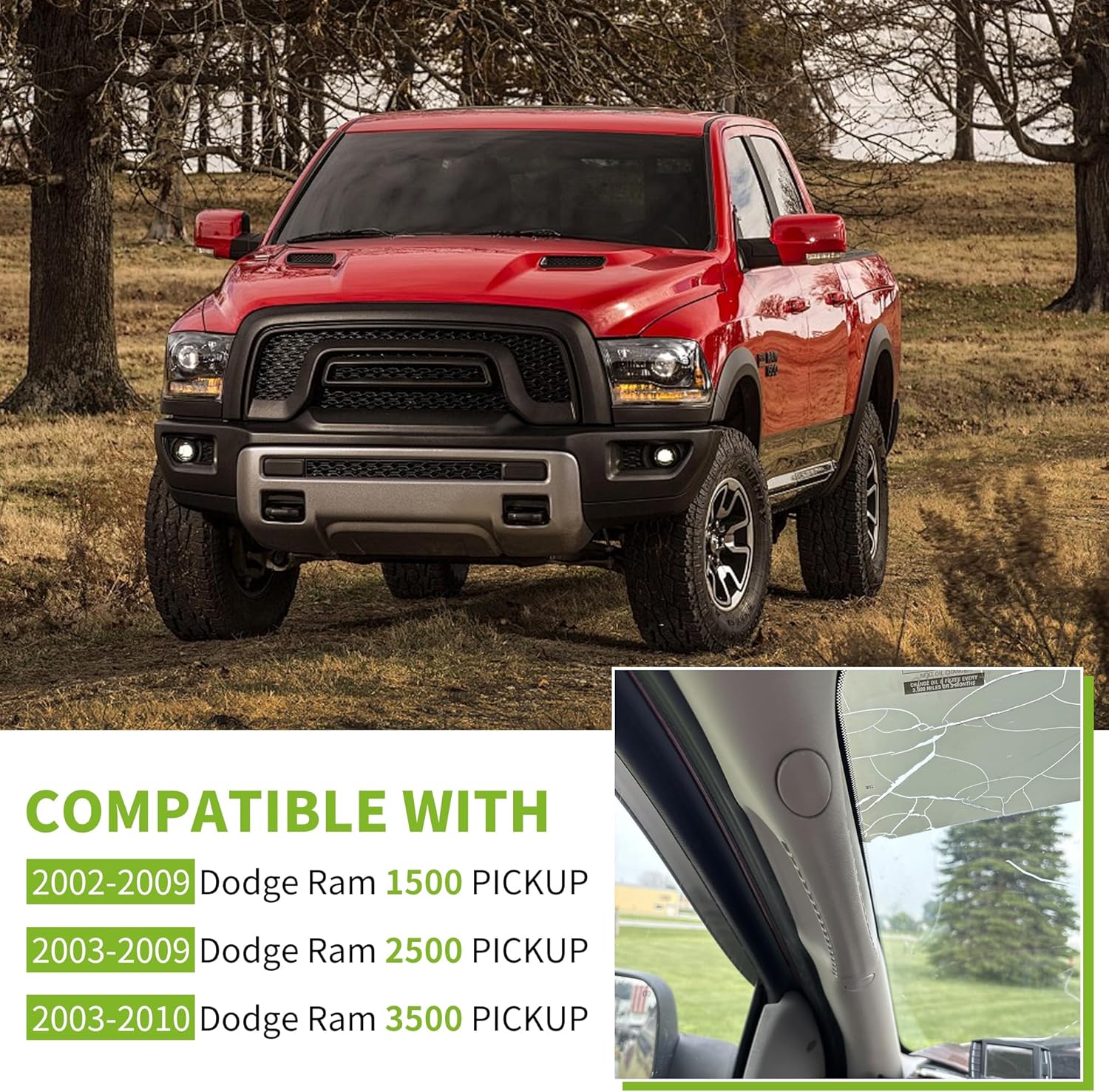 Pair A Pillar Grab Handle Interior Trim Left Right Driver Passenger Side Compatible with 2002-2010 Dodge Ram 1500 2500 3500 Pickup Replace 1TE75BD1AA 1TE74BD1AA (Beige)