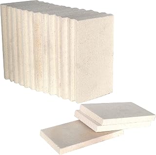 SIMOND STORE Insulating Fire Brick, 0.75" x 4.5" x 9" 2500F Rated, Fire Bricks for Wood Stove Fireplace Fire Pit Kiln Pottery Forge Pizza Ovens Jewelry Soldering Casting, Pack of 16