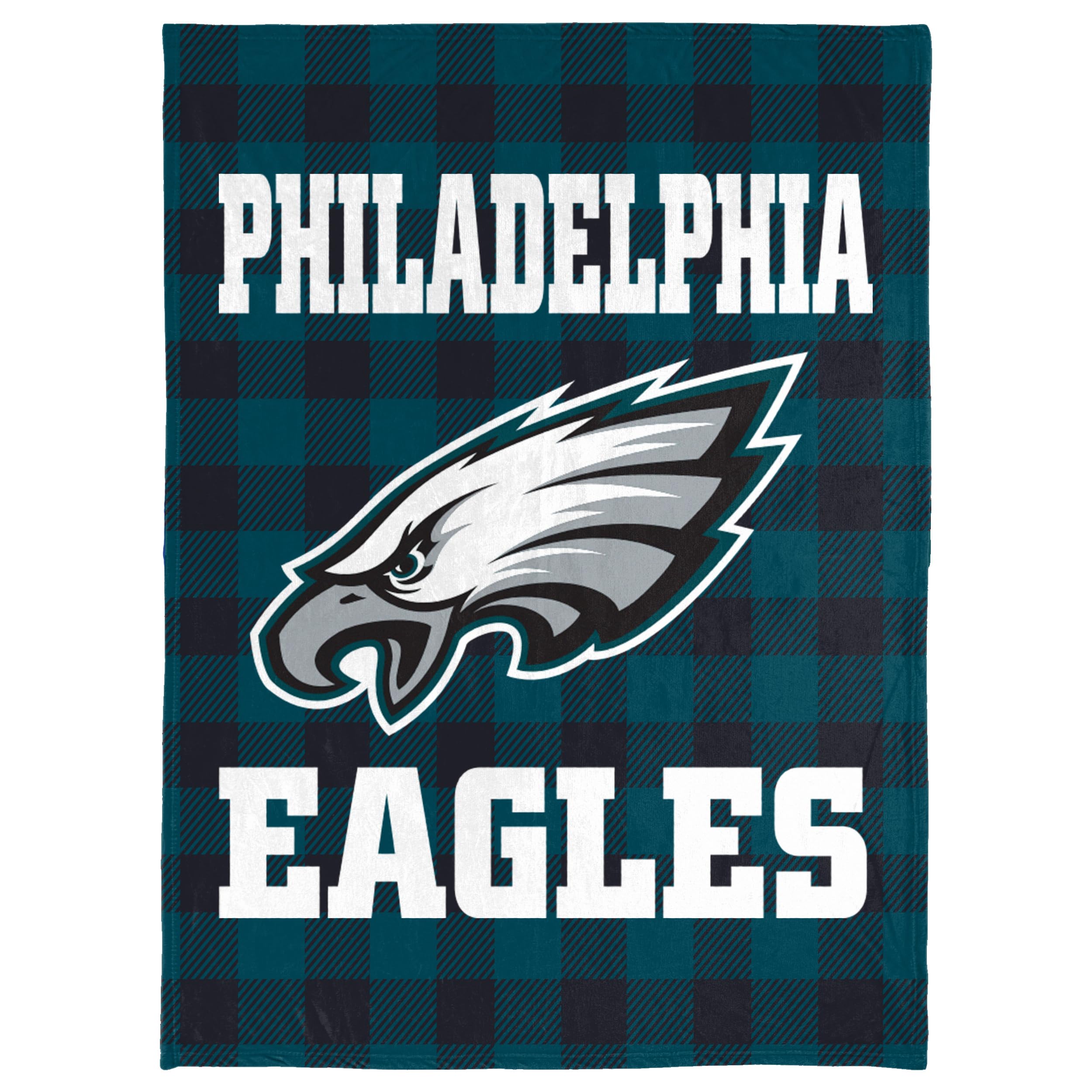 FOCO NFL Philadelphia Eagles 40"x50" Plaid Fleece Throw Blanket