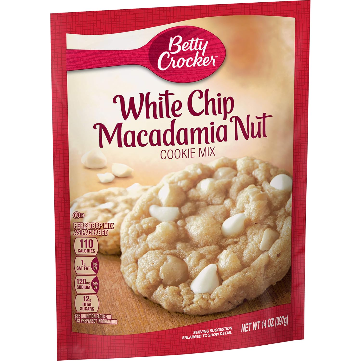 Betty Crocker Baking Mix, White Chip Macadamia Nut Cookie Mix, 14 Oz Pouch