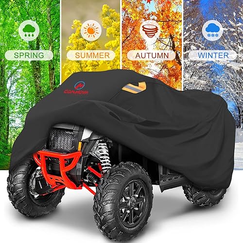 Miniatura 4 de Comnova - Cubierta para ATV de 4 ruedas  88 pulgadas ATV cubre 600D resistente e impermeable, cubierta de cuatro ruedas al aire libre para todo tipo