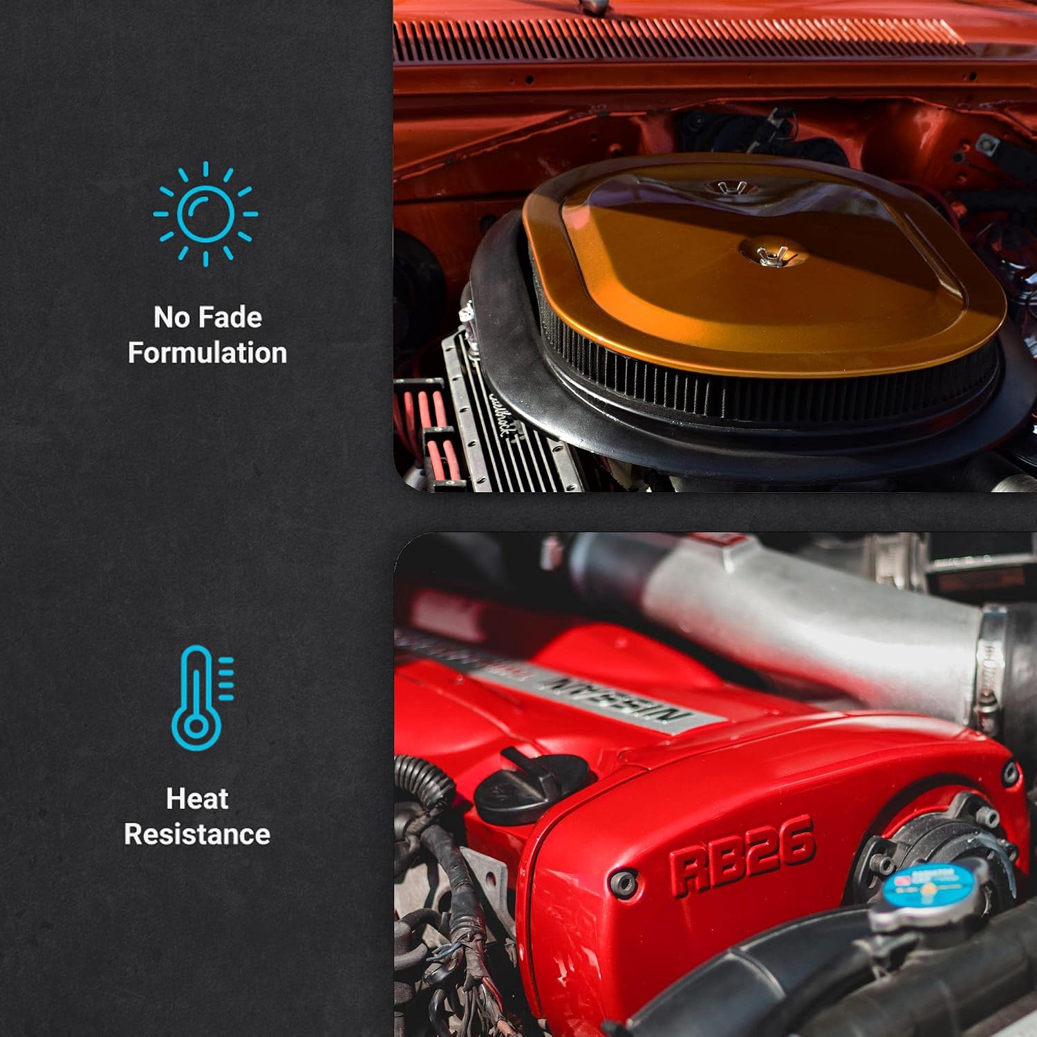 ERA Paints Blue Engine Paint With Omni-Curing Catalyst Technology - 2K Aerosol Glossy Finish With High Temp Resistance And Extreme Durability Against Color Fade And Chemicals Like Brake Fluid