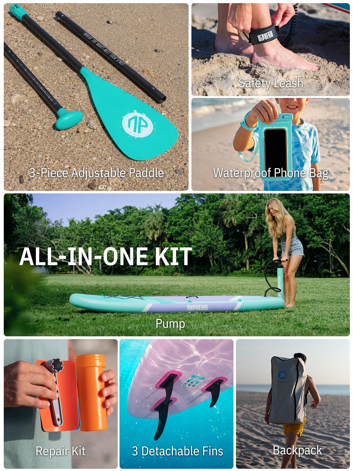 Amazon | Niphean 空気注入式スタンドアップパドルボード SUP