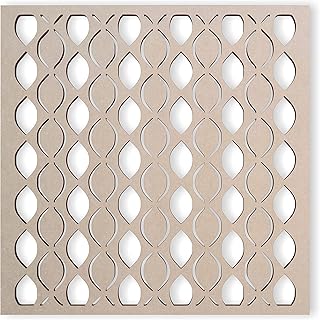 Lattice Panel with a Rope Leaf Bead Design MDF Home & Yard Décor - Wall Panel - Privacy Screen - Trellis - Indoor and Outdoor Use