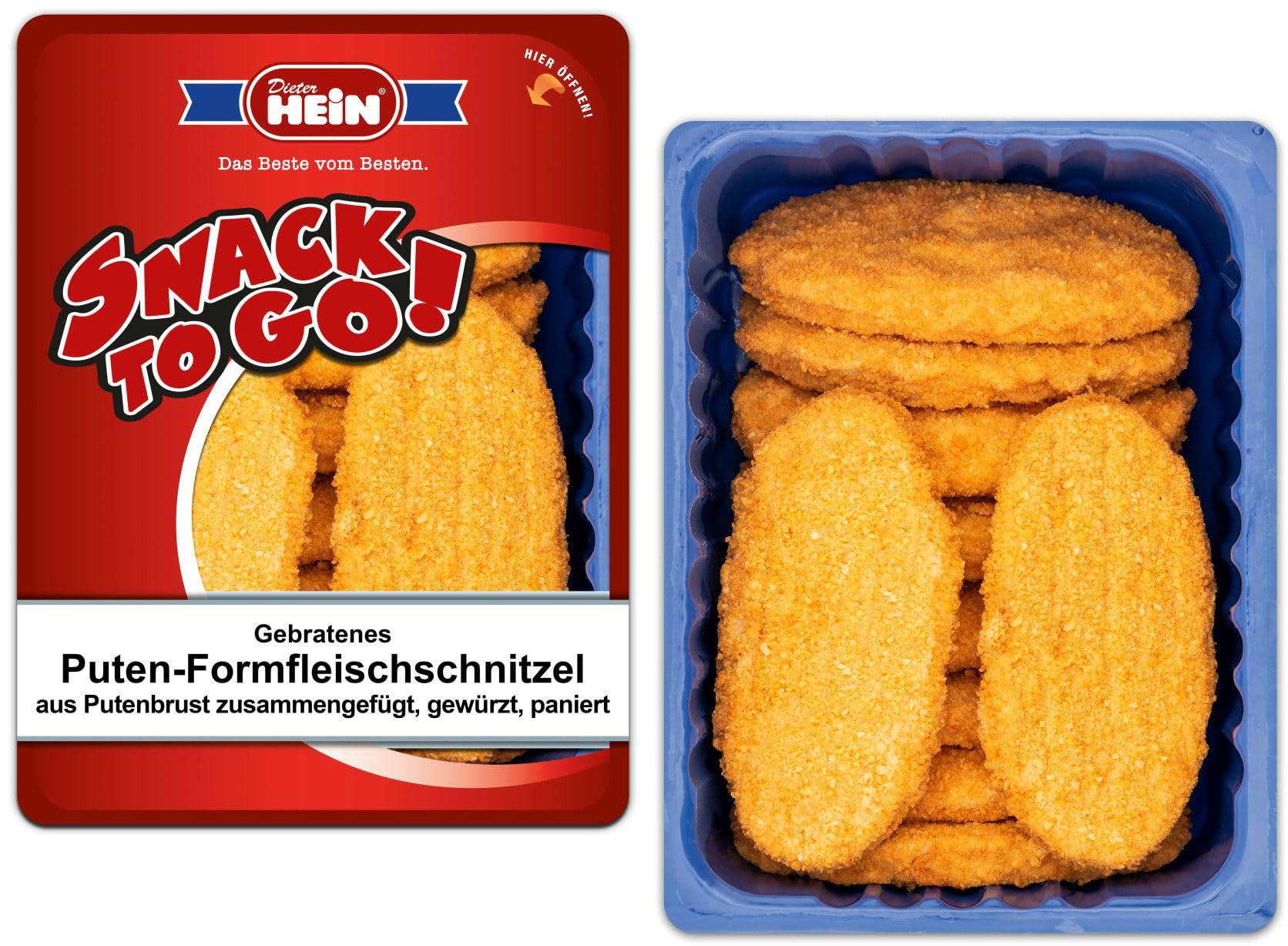 Putenschnitzel gebraten, Putenfleischstücke nach Wiener Art - 10x150g von Dieter Hein