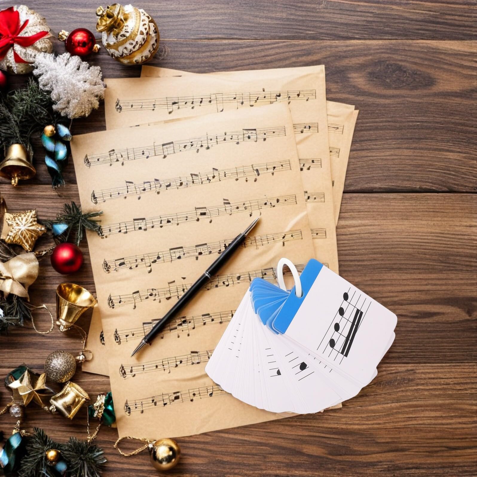 FRCOLOR Set di Schede Didattiche per Teoria Musicale Pianoforte, Strumento per Imparare le Note Musicali, Accessori per Esercizi di Ritmo e Lettura Musicale, per Studenti e Principianti
