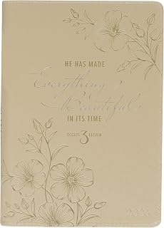 Christian Art Gifts 2026 12 Month Premium Vegan Leather Executive Daily Planner for Women: Everything Beautiful Inspiring Scripture, Weekly Planning, Budgeting, Protective Zipper Closure, Gold Floral