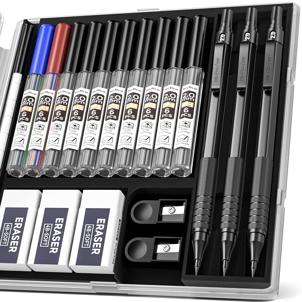 シャープペンシルセット 製図用シャーペン Amazon.co.jp: STAGEEK シャープペンシルセット レザーケース