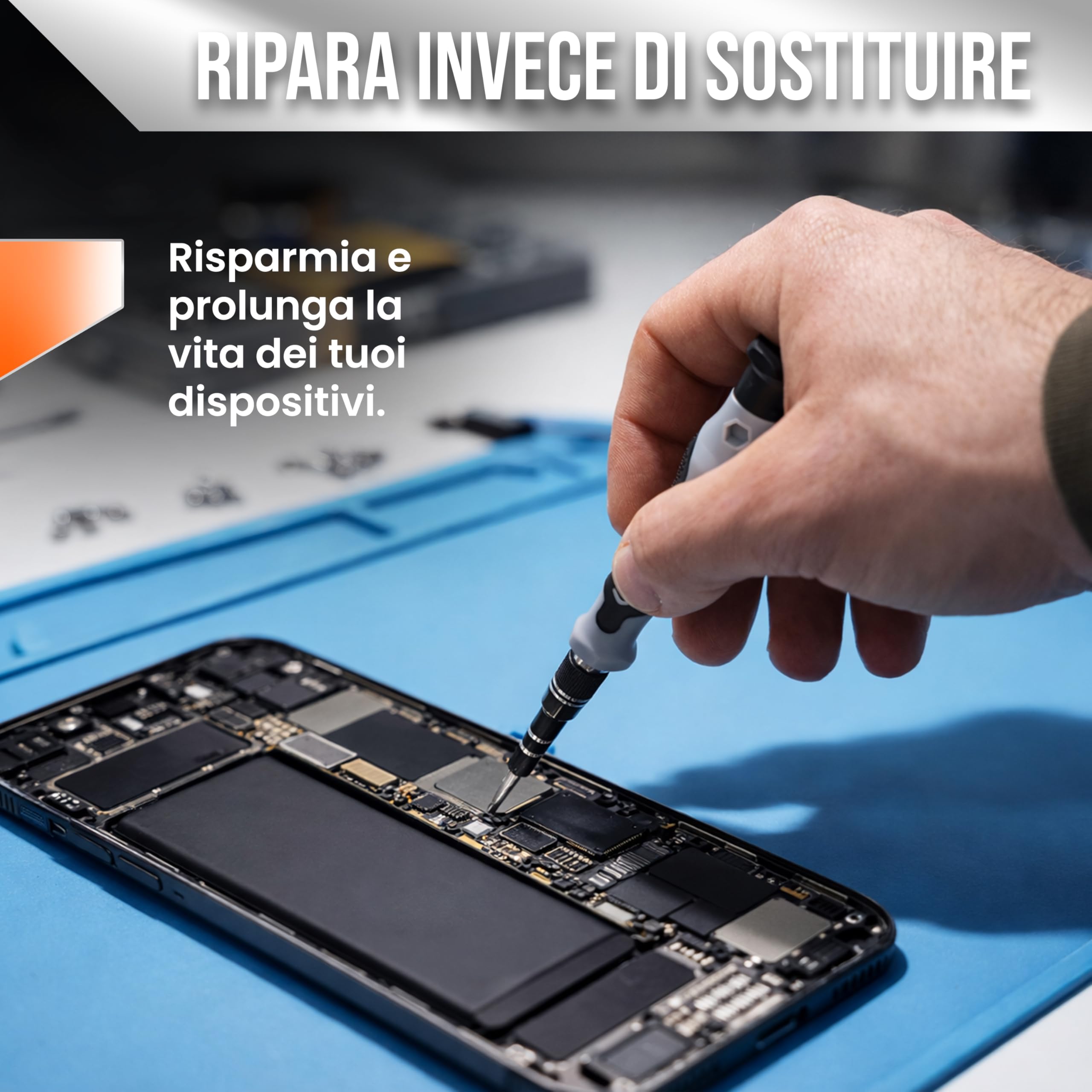 Set Cacciaviti Di Precisione Magnetici Mini Pocket Tool con 98 Punte CRV per Elettronica