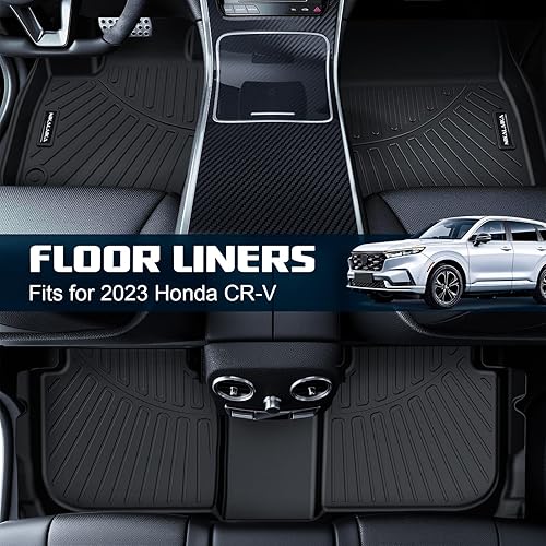 Miniatura 4 de NIKALAIKA Alfombrillas para Honda CR-V CRV 2023-2024 (incluye híbrido), protección para todo tipo de clima, forros de goma TPE para Honda CRV 2023