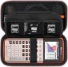 Hard Case for Texas Instruments TI-84 Plus CETI-84 PlusTI-83 Plus CECasio fx-9750GIII Color Graphing Calculator, Storage Holder with Mesh Pockets for Charger Cable, User Manual, Rose Gold