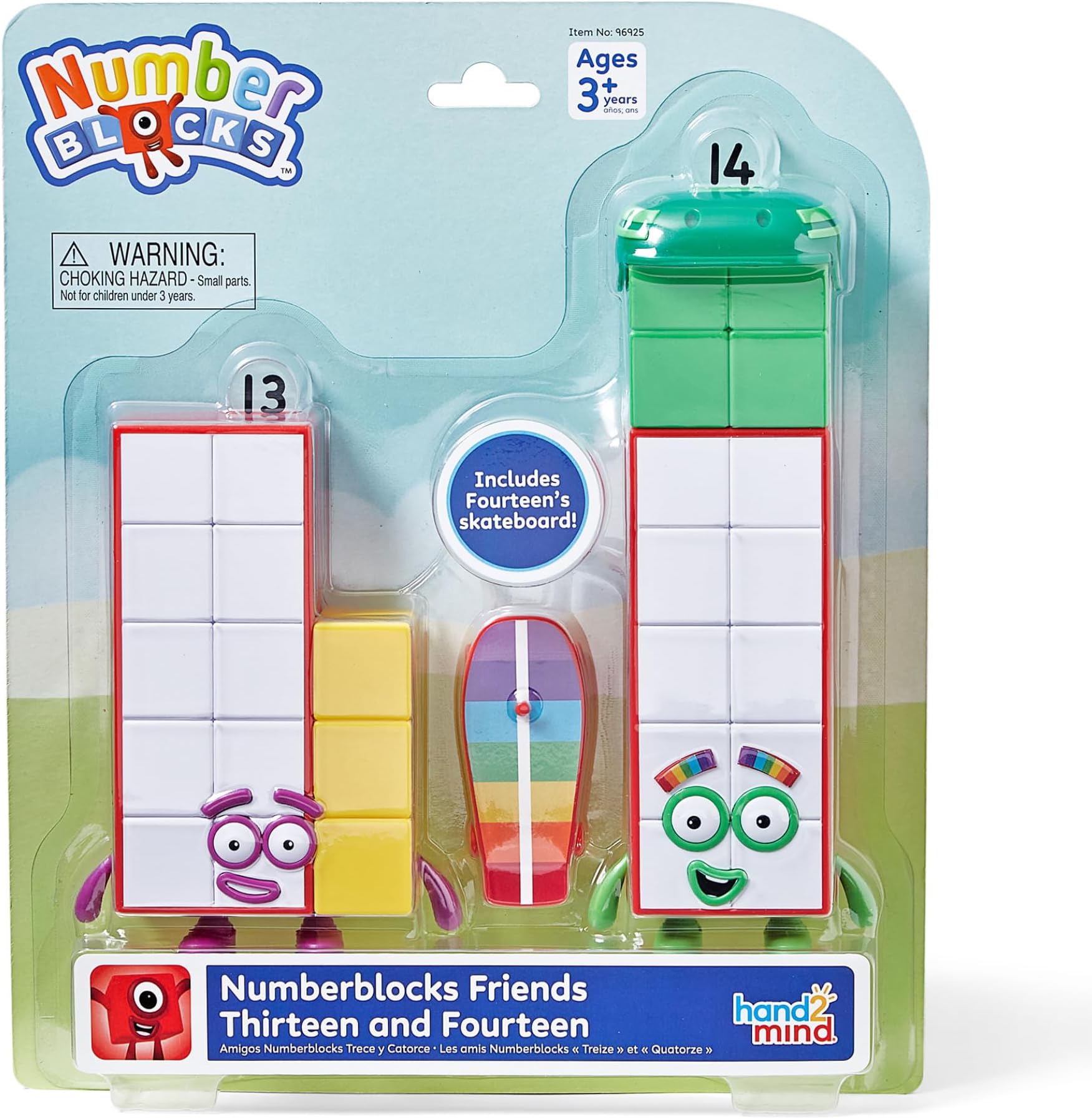 hand2mind Numberblocks Friends Thirteen and Fourteen Figures, Numbers for Toddlers, Math Toys for Kids 3-5, Small Figurines for Kids, Preschool Learning & Education Toys, Birthday Gifts for Kids