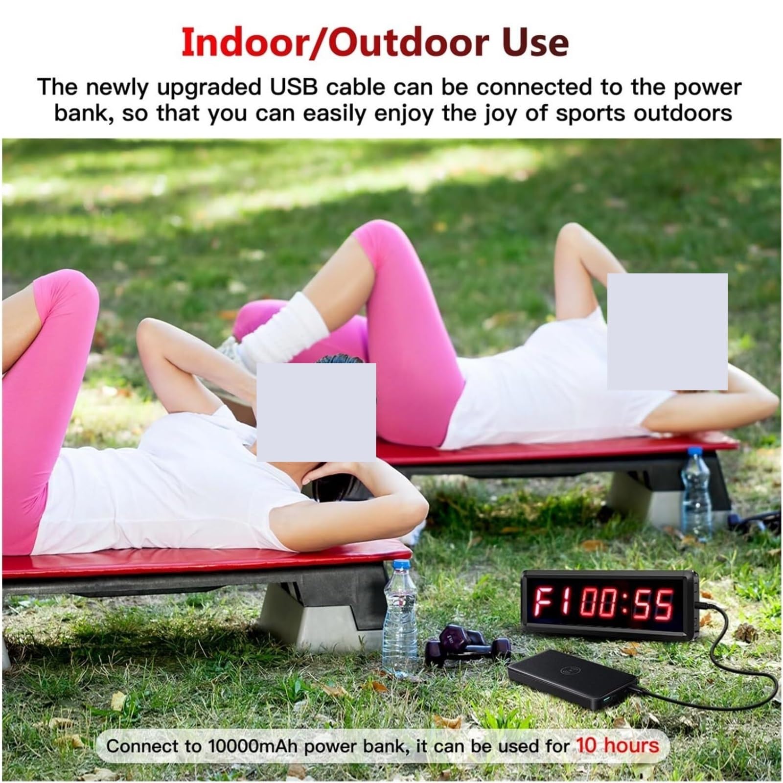 Temporizzatore sportivo, Sport Timer Da 1,5 Pollici Telecomando Programmabile LED Intervallo Garage Allenamento Palestra per la Formazione