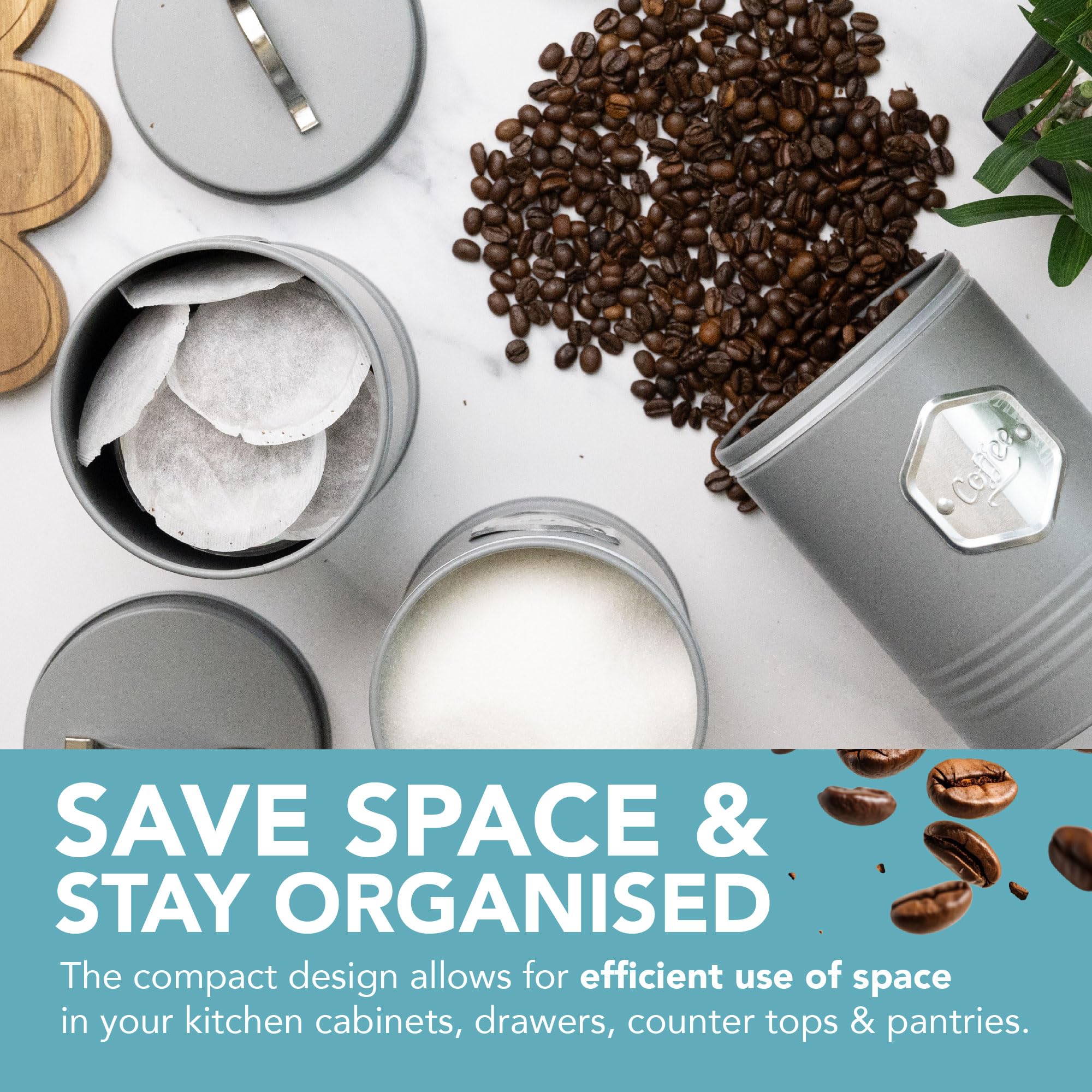 Thee Koffie Suiker Bus Set, 3-delige Witte Bus Sets voor Keuken Counter, Luchtdichte Voedsel Opslag Containers Met Deksels, Koffie Thee Suikerpotten Set, Rustieke Vintage Boerderij Aanrecht Decor Thee Koffie Suiker Bus Set, 3-delige Witte Bus Sets voor Keuken Counter, Luchtdichte Voedsel Opslag Containers Met Deksels, Koffie Thee Suikerpotten Set, Rustieke Vintage Boerderij Aanrecht Decor