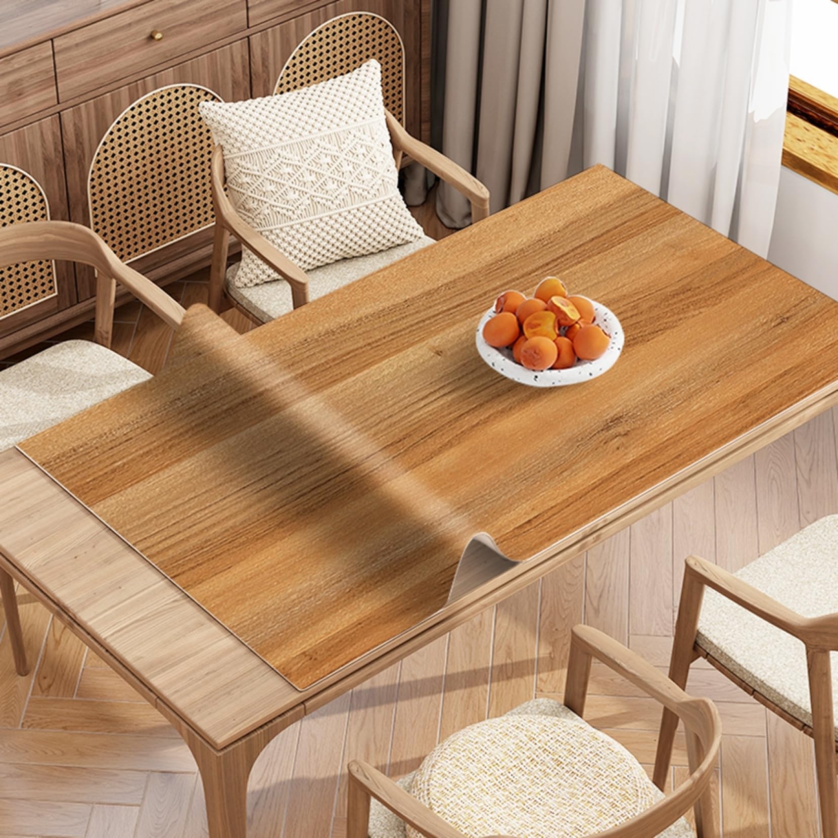 Amazon｜木目調 テーブルクロス PVC製 60×120cm 長方形 耐熱 防塵 防水
