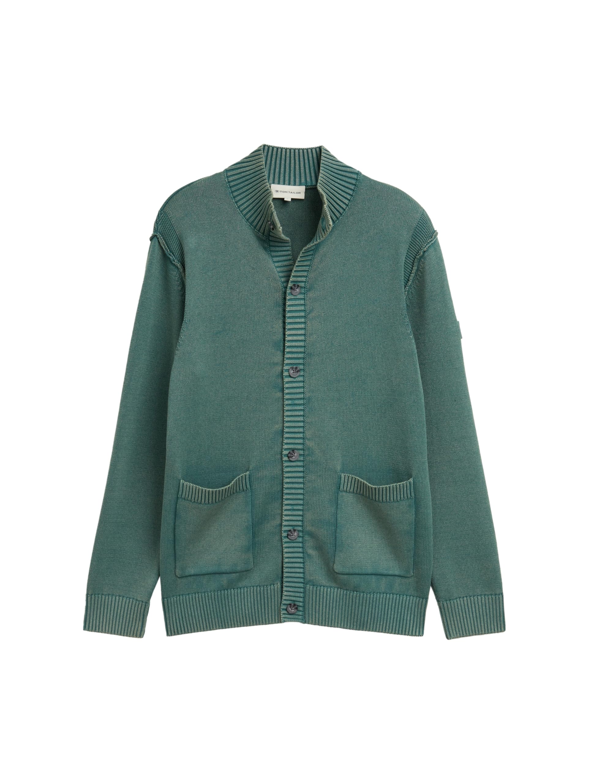 TOM TAILOR Herren 1047998 Strickjacke mit Stehkragen