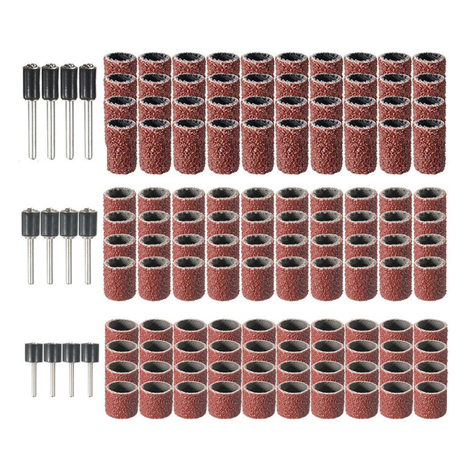 102/132 Stück Nägel Schleifringe Bänder Elektrische Maniküre Bohrer Gel Polieren Entfernen Pediküre Werkzeug Heavy Duty Schleifhülsen für Schleifmaschinen