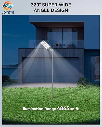 Miniatura 4 de Luces solares de calle de 10000 W para exteriores luces solares comerciales de estacionamiento con sensor de movimiento y control remoto, IP66