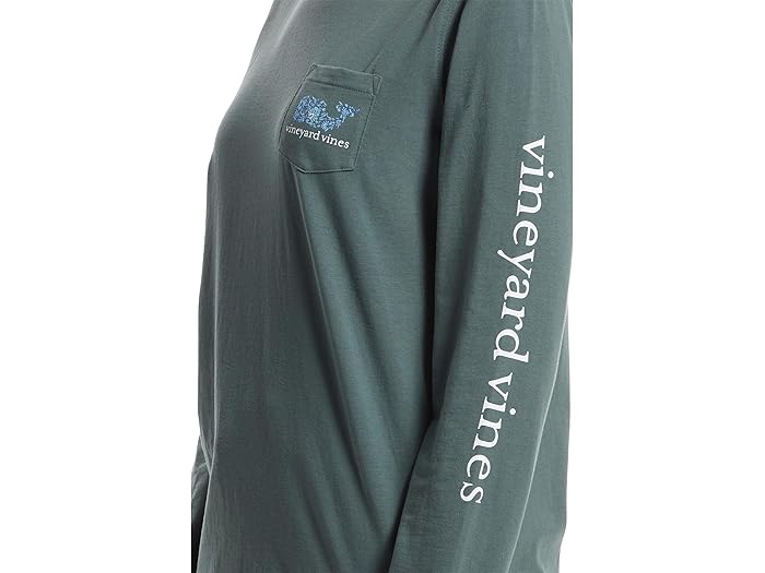 Edie Floral Dynamic Whale Fill Long-sleeve Pocket Tee - Image 1