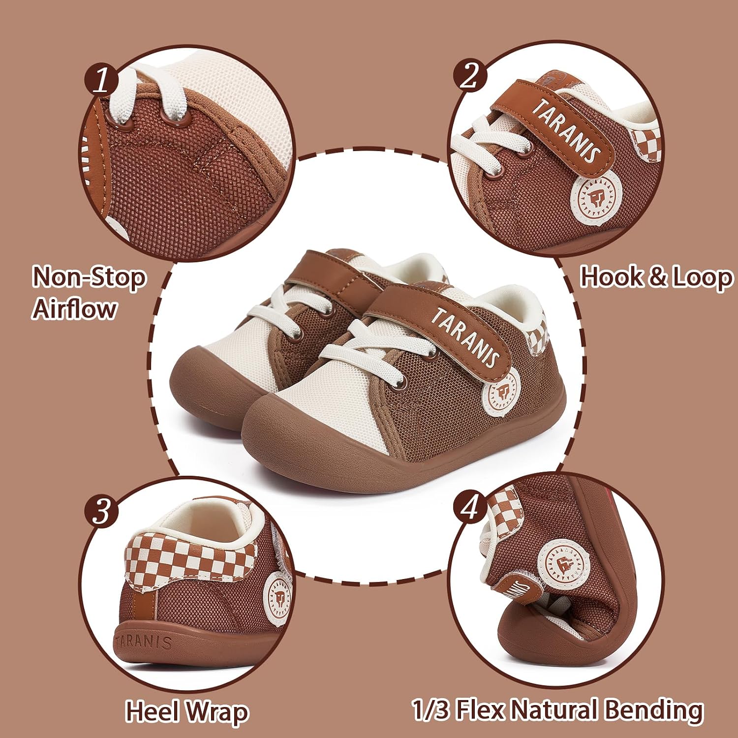 Toddler Shoes Boys Girls Infant Sneakers Non-Slip Rubber Sole Baby Crib First Walker Shoes