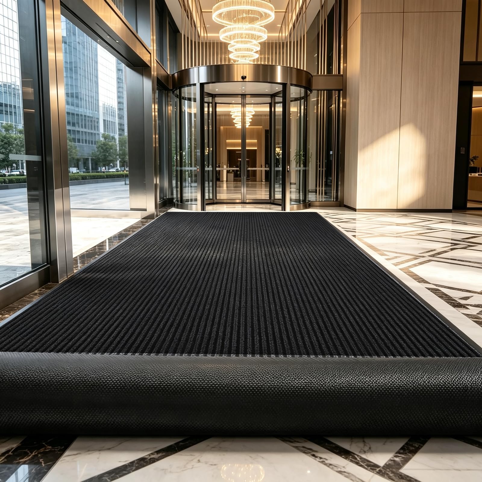 3x10 FT Extra Long Entrance Mat with Non Slip Rubber Backing, Indoor Outdoor Carpet Runner Rug for Entryway, Heavy Duty, Low Profile, Dirt Trapping and Moisture Guard(Charcoal Grey) — Amazon image 13