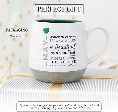 Miniatura 3 de Pavilion - Taza de café de cerámica de cerámica con signo astrológico de 17 onzas, regalos de astrología, color verde