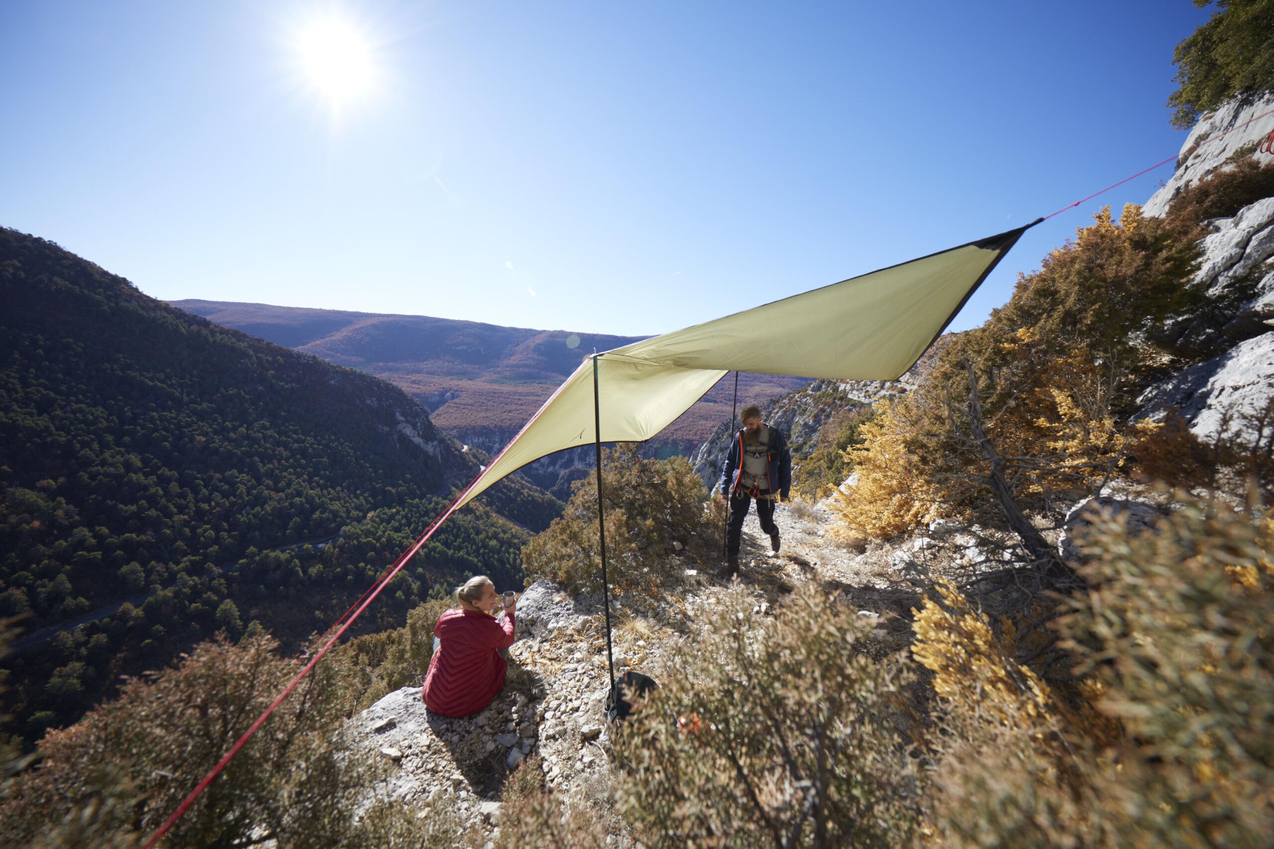 Grand Canyon Shelter Zuni 4 - Bâche d'ombrage 400 x 400 cm - Forme carrée UV50+, étanche