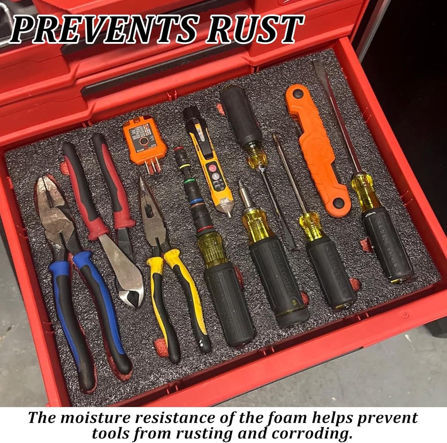 6 Pack Tool Box Foam Inserts for Cases,Tool Box Liner Polyethylene Sheets, Toolbox Kaizen Organizer and Storage Shadow(18 x 12 x 1 Inch,Red, Black) (6 Pcs Foam)