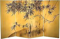 Vista 8 de Red Lantern Pantalla plegable de lona corta de doble cara de 2 pies con 3 paneles independientes y separador para dormitorio moderno