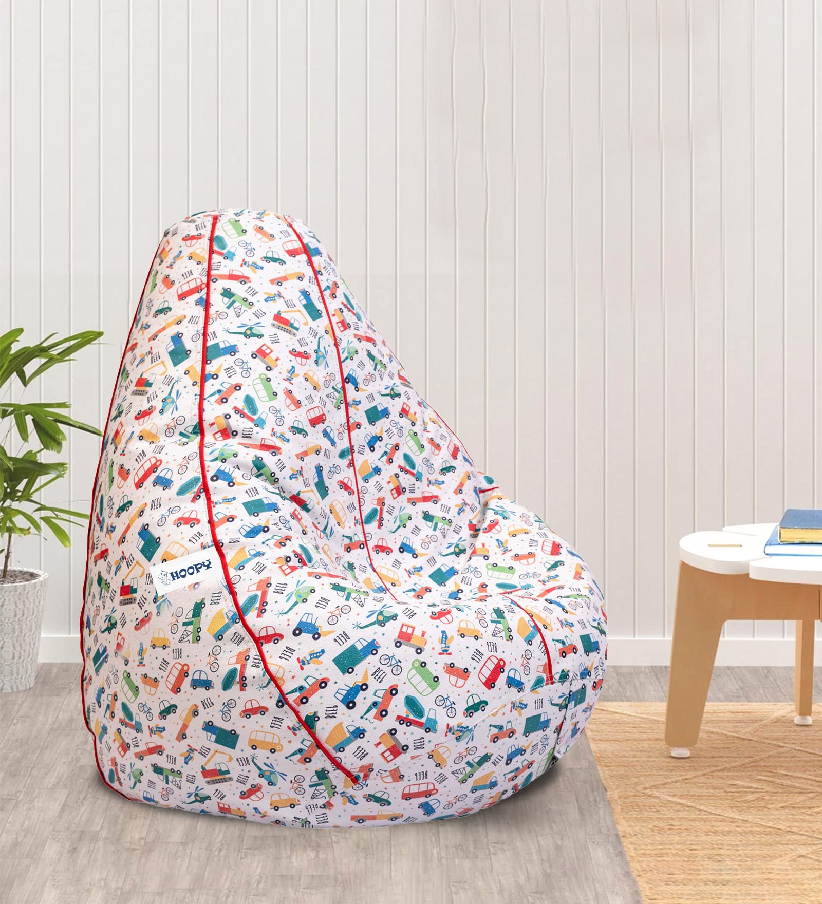 hoopy Kids Large Bean Bag Cover (Without Beans)- Beep Print_Birthday Gift Item for Kids