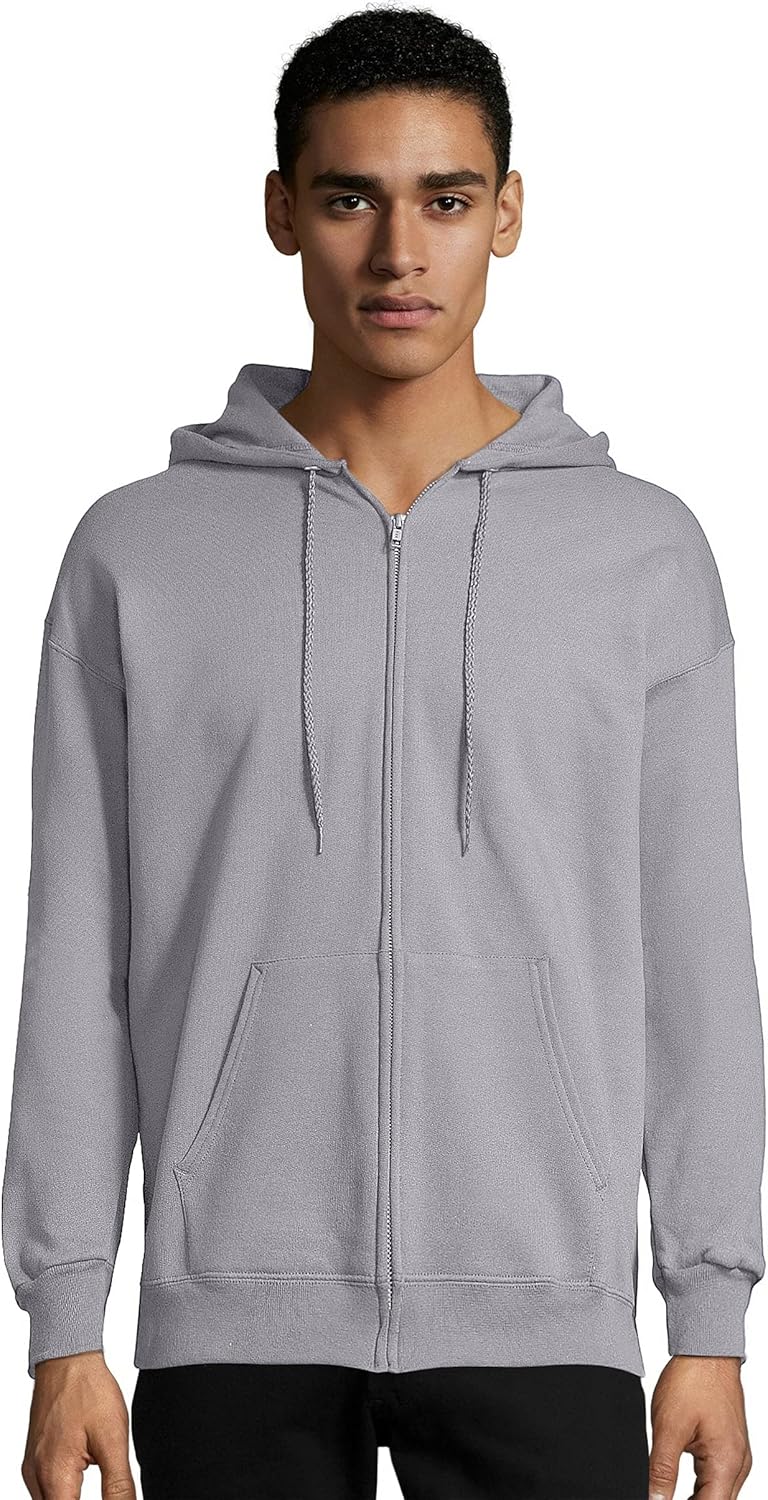 Hanes Mens Ultimate Full-Zip Hoodie, Mens Hooded Fleece Sweatshirt With Zipper - Color White - Tamaño 3X-Large | Guatemala