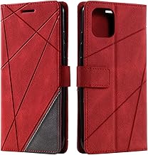 FCAXTIC Coque pour Redmi A1, Portefeuille Etui en PU Cuir Antichoc TPU, Housse à Rabat Compatible avec Xiaomi Redmi A1, Rouge