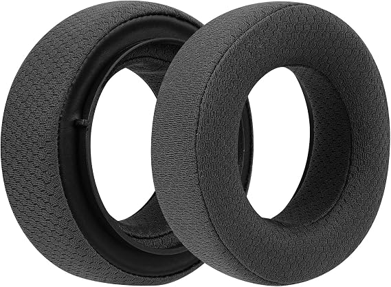 Geekria Comfort Extra Thick Mesh Fabric Replacement Ear Pads Compatible with Beyerdynamic DT 700 Prox, DT 900 Prox Headphones Ear Cushions, Repair Parts (Titanium Color)