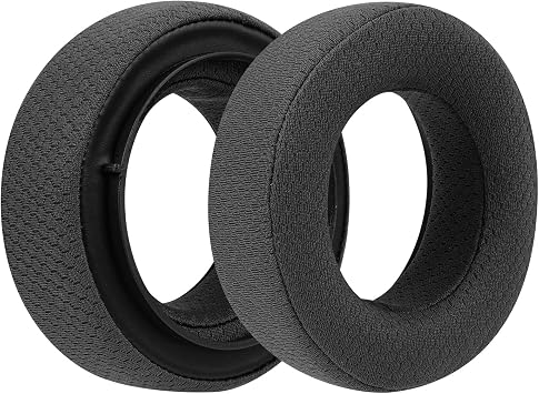 Geekria Comfort Extra Thick Mesh Fabric Replacement Ear Pads Compatible with Beyerdynamic DT 700 Prox, DT 900 Prox Headphones Ear Cushions, Repair Parts (Titanium Color)
