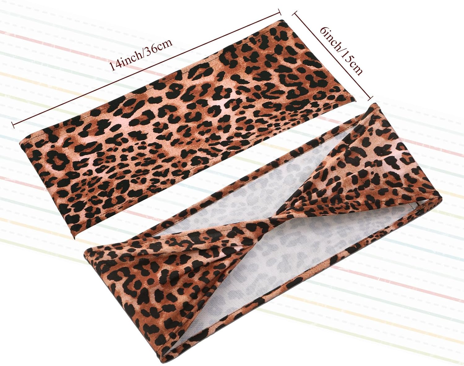 Newwiee 24 Pcs Spandex Chair Bands Animal Print Elastic Chair Sashes Bow Polyester Chair Cover Bands Ties Without Buckle for Animal Safari Jungle Theme Party Birthday Decor (Leopard Print)