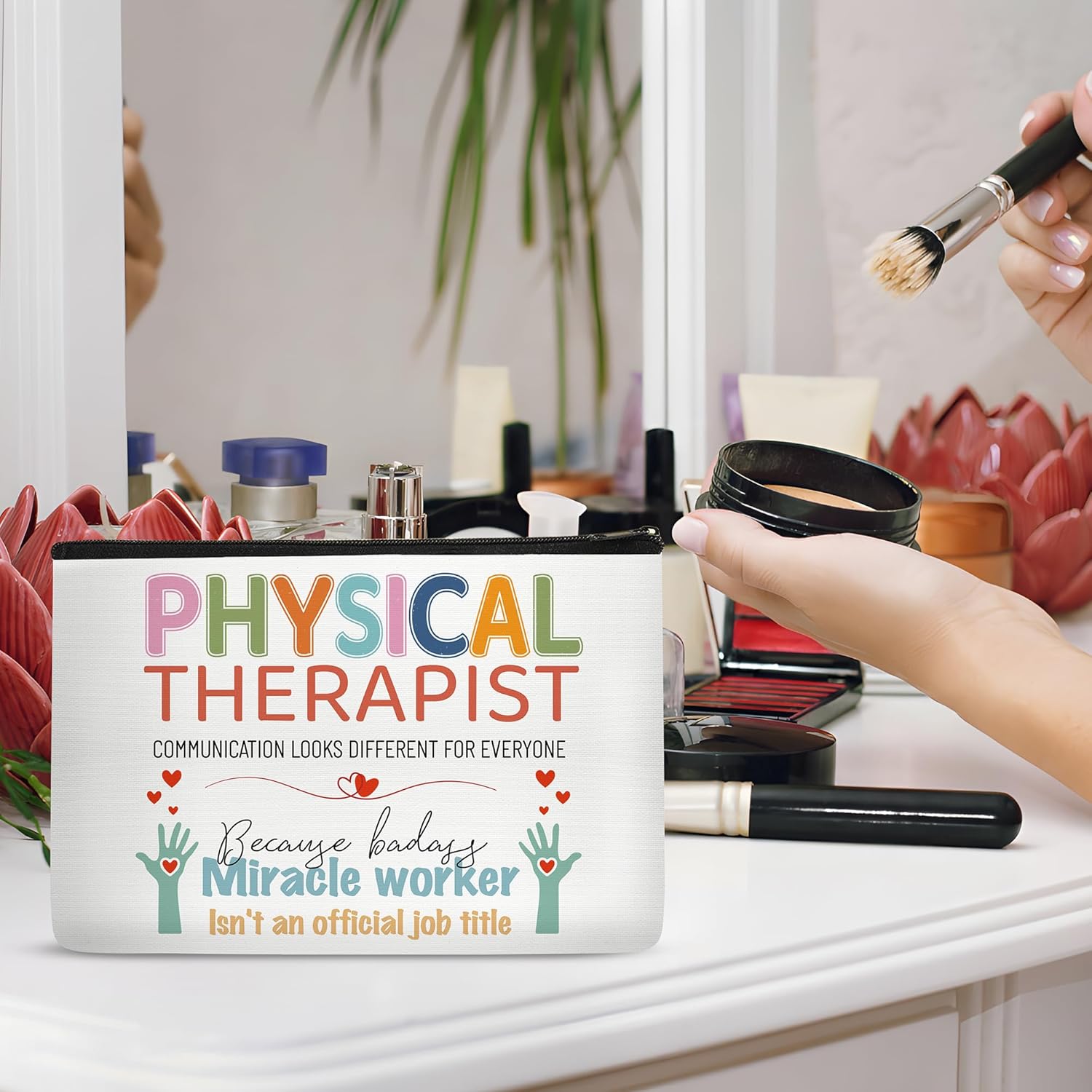 Physical Therapist Gifts for PT student Makeup Bag for Women PT Appreciation Gift Therapy Pathologist Physiotherapy Gift for PT PTA OT - Image 5