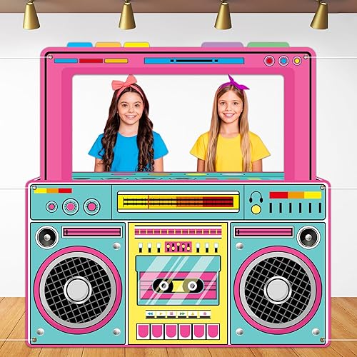 Miniatura 9 de Accesorios para cabina de fotos de radio para cabina de fotos retro de los 80 y 90, accesorios para cabina de fotos de boombox, pancartas de radio,