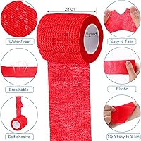 Vista 20 de Treela Paquete de 48 vendajes autoadhesivos a granel, 2 pulgadas x 5 yardas, vendaje cohesivo autoadherente, cinta elástica atlética, cinta