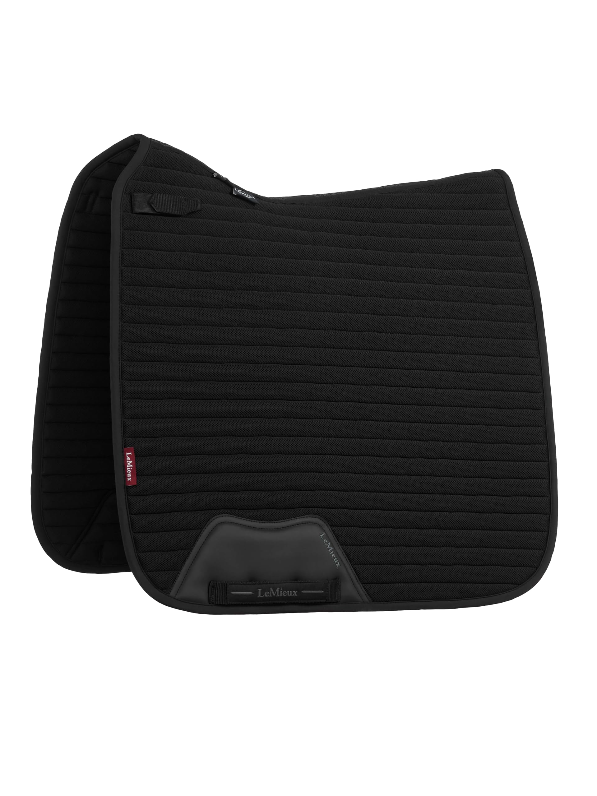 LeMieux Air-Tek Mesh Dressage Square - Equestrian Horse Riding Saddle Pad - Breathable Mesh Upper - Self Cool Lining - Black - Large