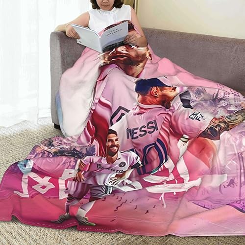 Miniatura 8 de Manta de forro polar para regalo de fútbol, franela antibolitas, micromanta suave para silla, dormitorio, sala de estar, sofá cama, exterior, 50 x