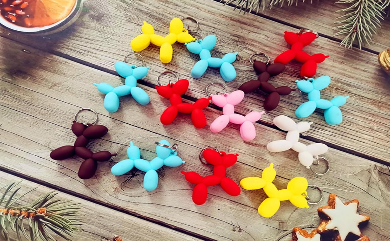 20 packs Mini Balloon Dog Puppy keychain Party favors Birthday Gifts Backpack Decorations - Image 3