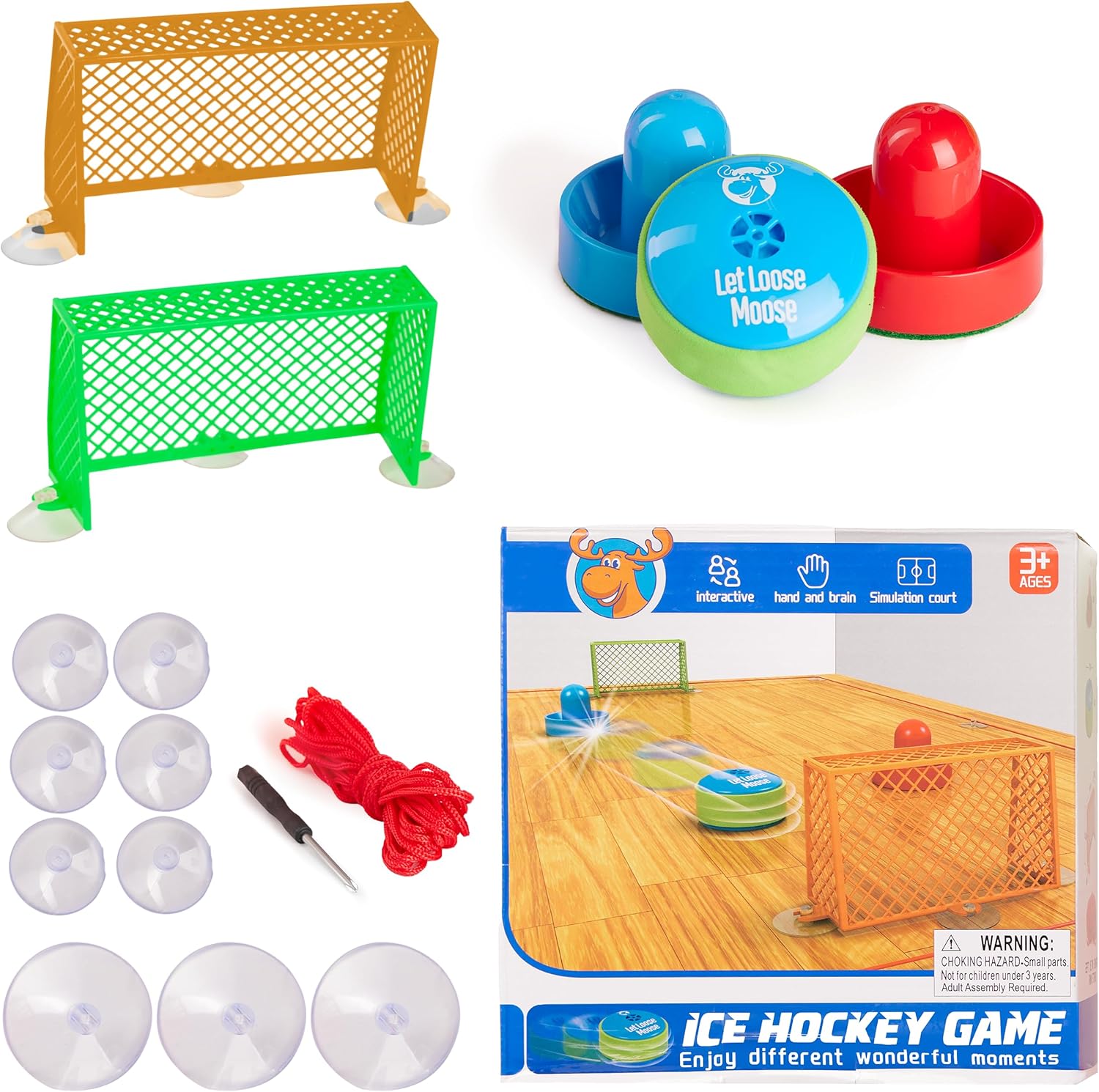 Portable Air Hockey Game Compact, BatteryOperated Mini