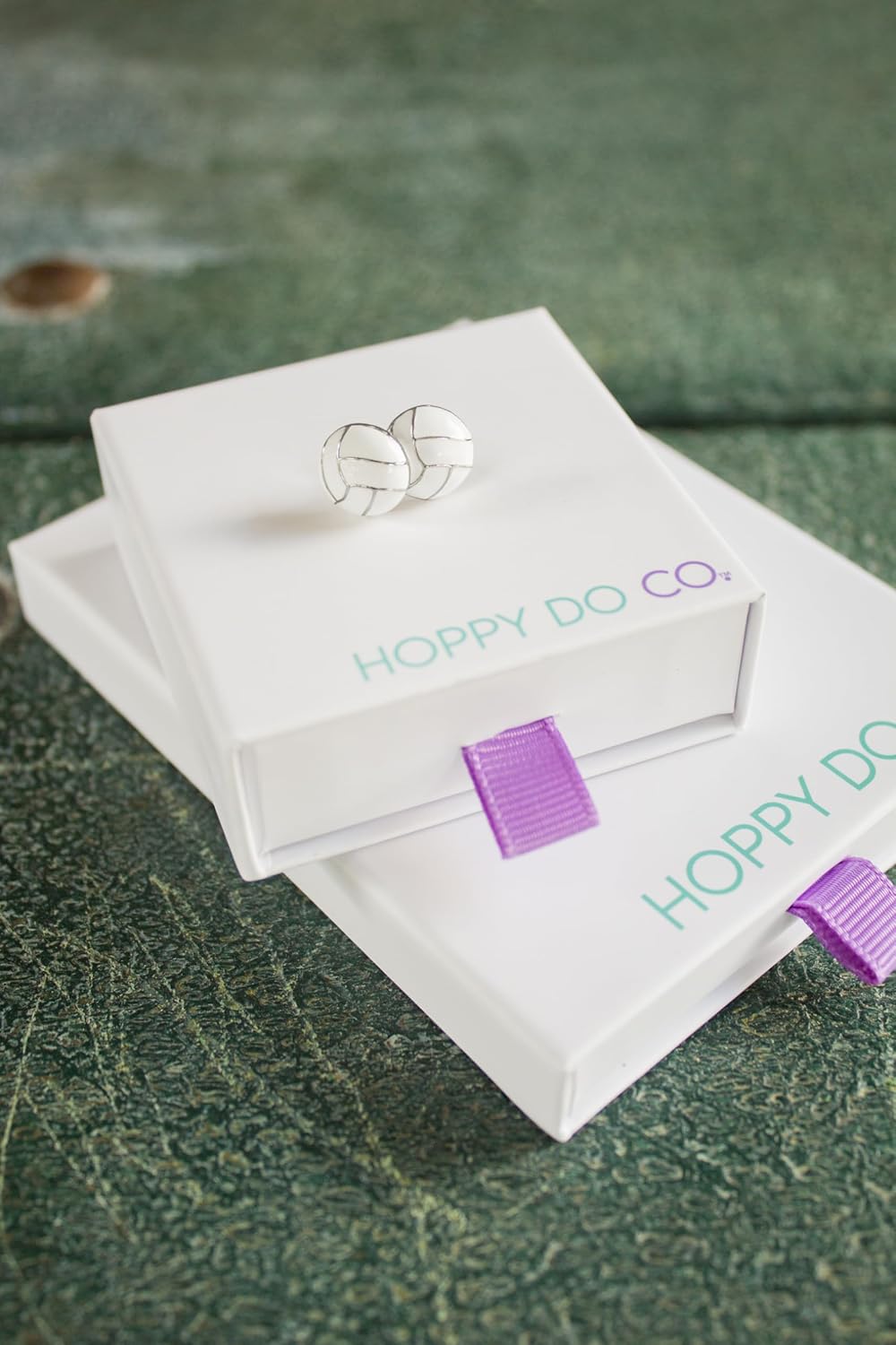 Volleyball Earrings – Enamel Studs | Fun Gift for Moms, Players & Fans - Image 4