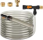 hygger Aquarium Vacuum Water Change Kit 49FT PVC Hose Fish Tank Auto Siphon Gravel Cleaner with 3 Types of Brass Fittings for Fish Tank Gravel & Sand Cleaning