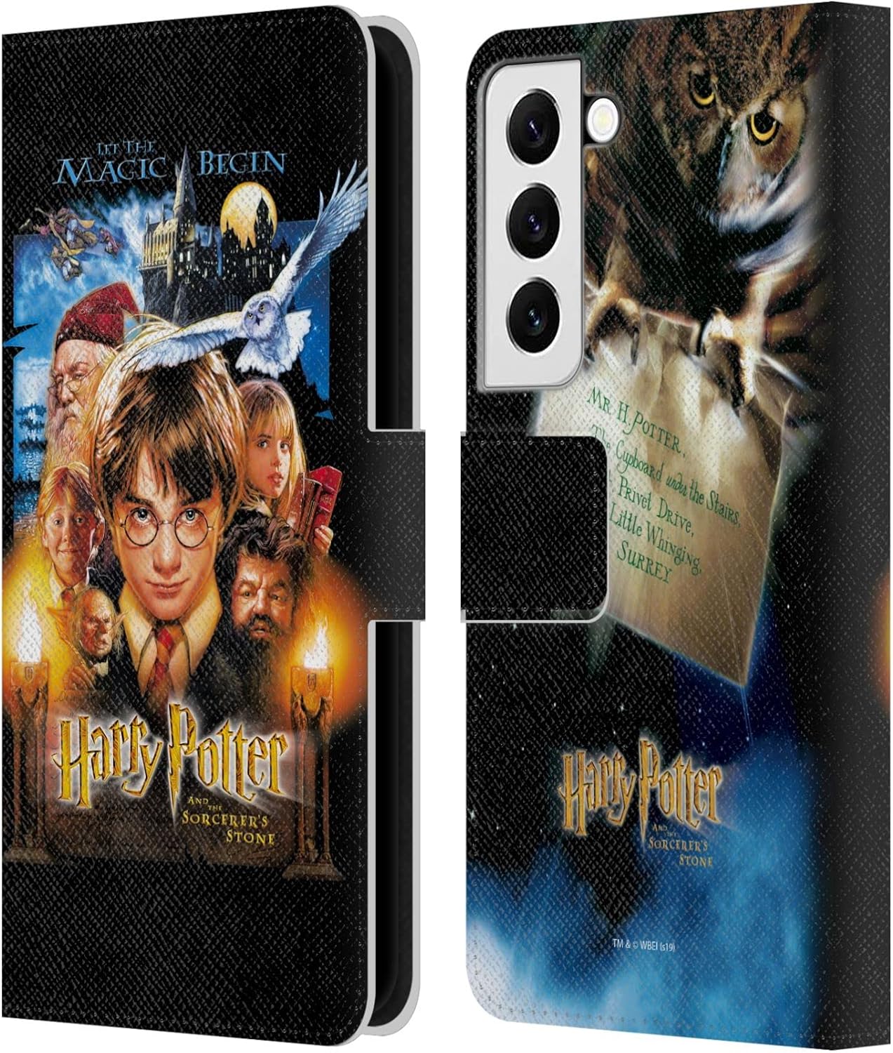 Head Case Designs Officially Licensed Harry Potter Poster 1 Sorcerer's Stone II Leather Wallet Case Compatible with Samsung Galaxy S22 5G