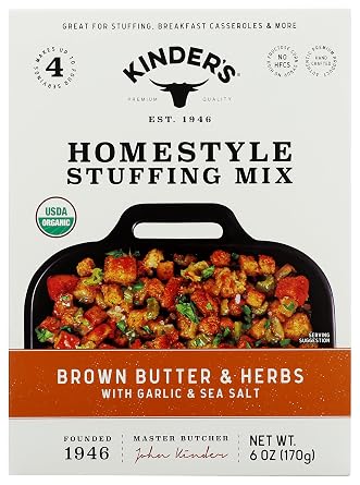 Kinders Organic Stuffing Brown Butter & Herbs, 6 OZ