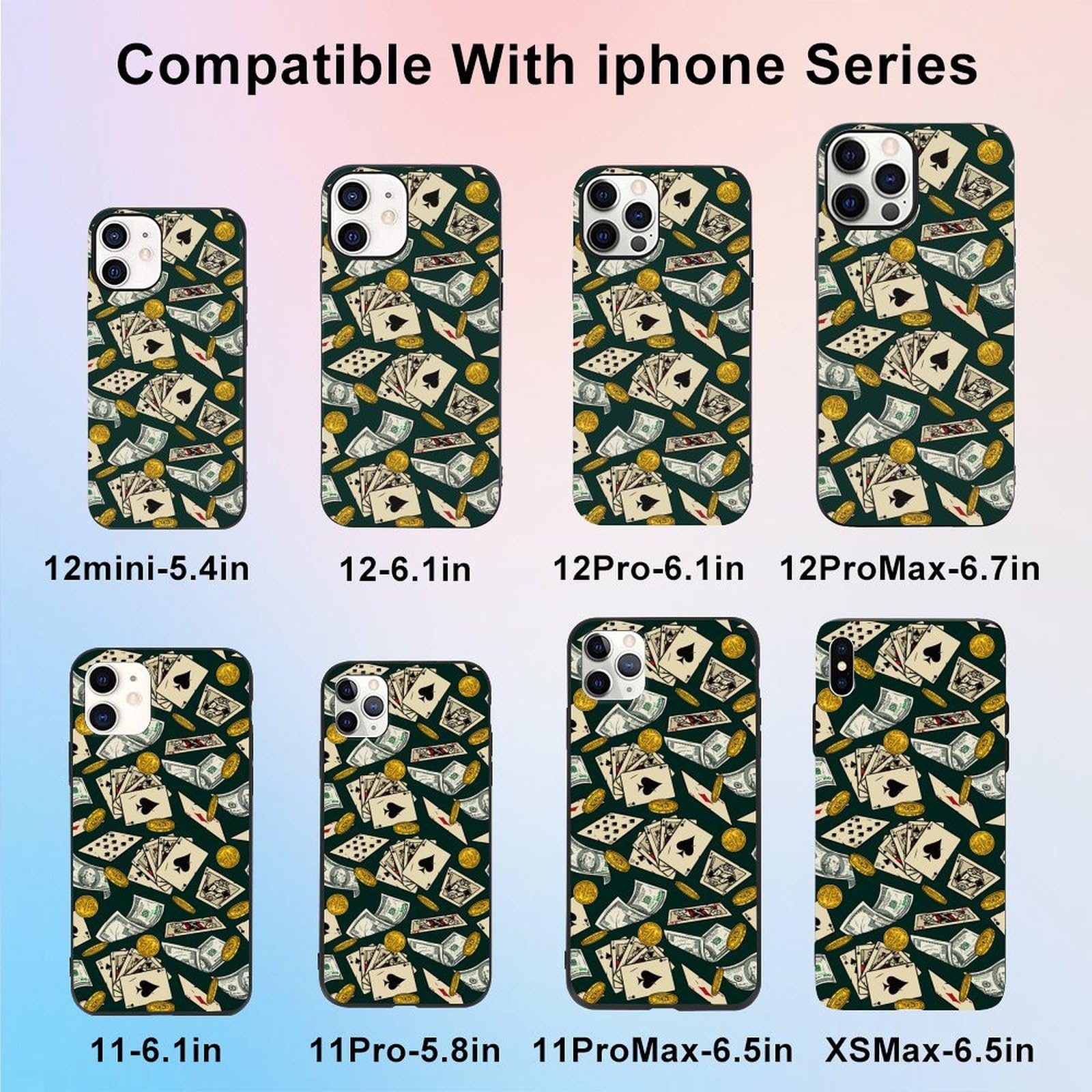 Amazon.co.jp: iPhone13 ケース ポーカー カード トランプ 【全機種対応】 スマホケース アイフォン13 ケース あいふぉん13  カバー TPUカバー 携帯ケース おしゃれ Case 耐衝撃 滑り止め 落下防止 薄型軽量 ワイヤレス充電 : 家電＆カメラ