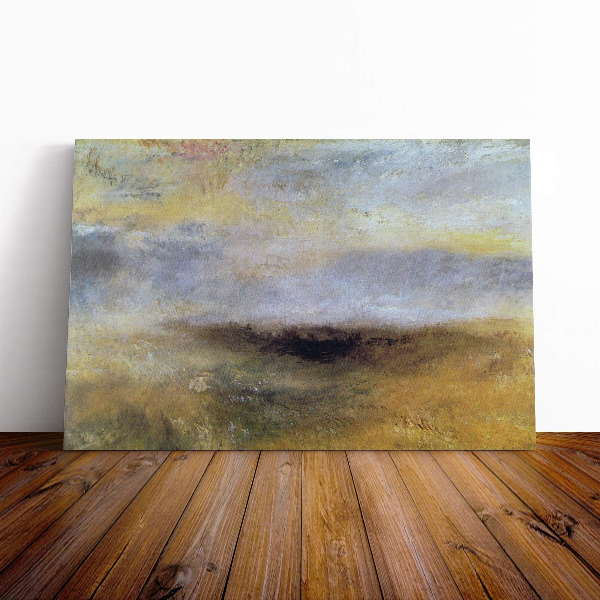 Joseph William Turner Seascape with Storm Coming Canvas Print | Gallery Wrapped 30mm Frame Wall Art | 30x20 inches | Ready to Hang | Coastal Seascape Picture | Living Room Bedroom Lounge Office